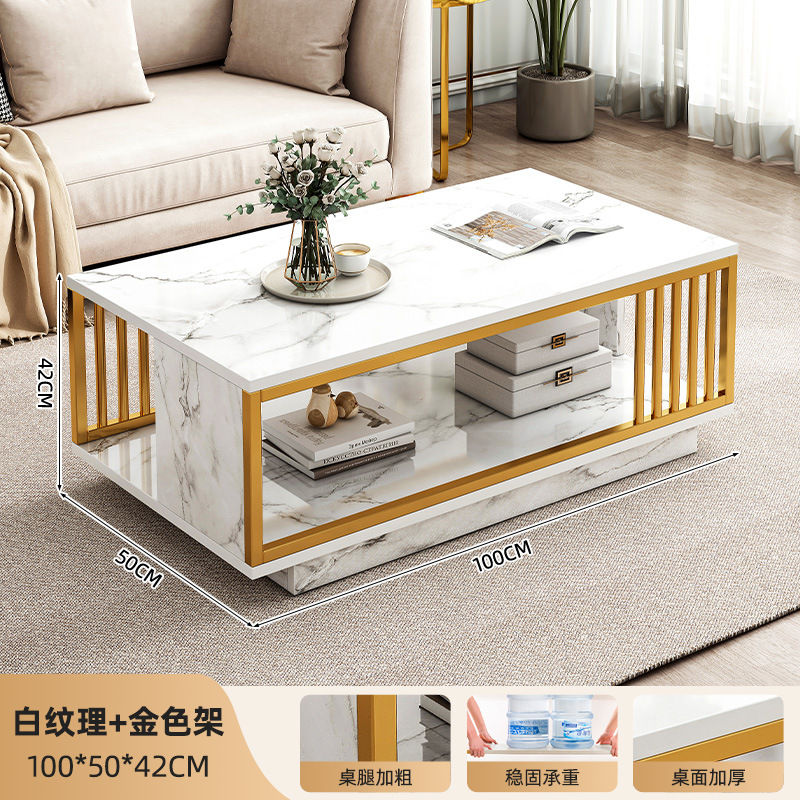 Mesa de té sala de estar doméstica 2025 nueva casa de alquiler de pequeño tipo de lujo balcón de alto nivel mesa de té mesa de té