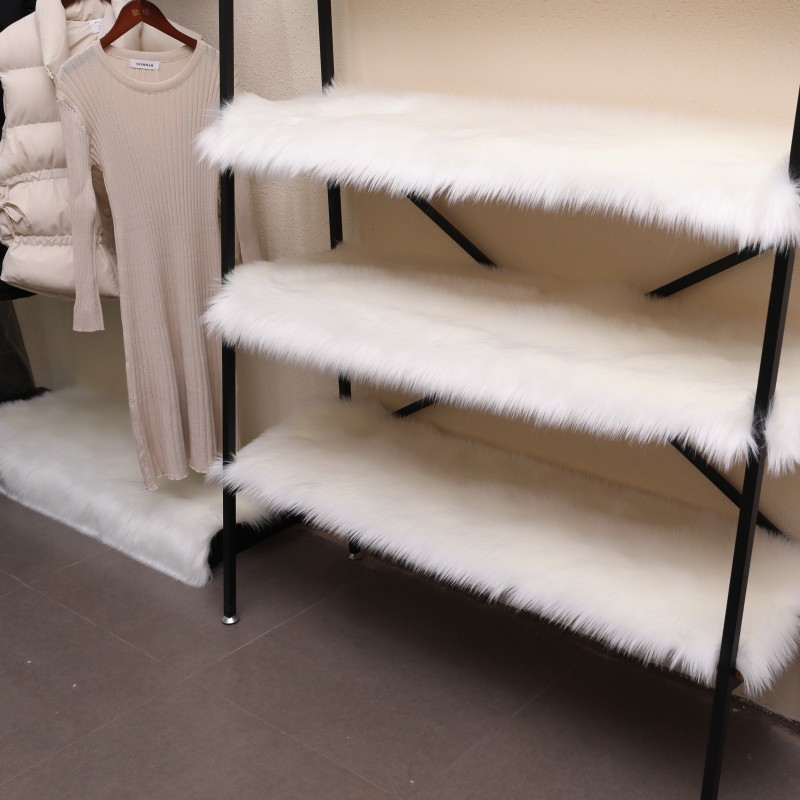 Window Display Carpet Imitation Wool Floor Mat Shelf Counter Mat Shoe Store Jewelry Store Decoration Flow Table Fur