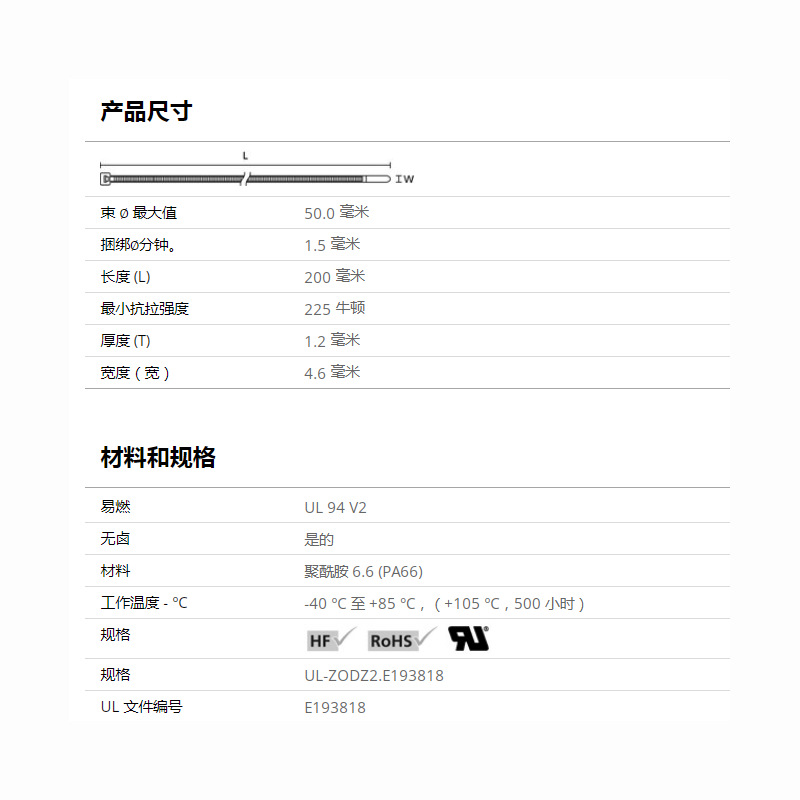 HellermannTyton������̫ͨ��������T50R PA66  T ϵ�� 111-00564