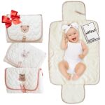 便携式婴儿换尿布垫舒适的尿布更换垫带湿巾口袋防水且易于清洁