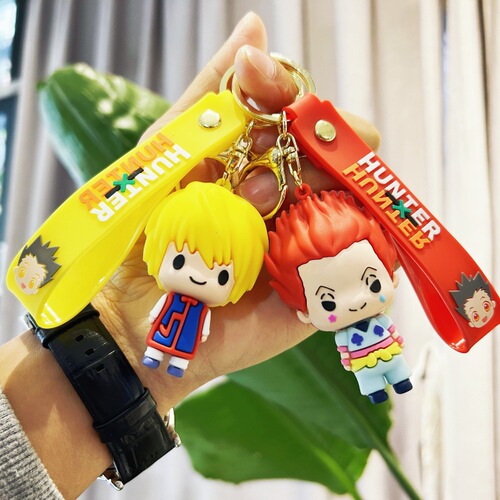 Cross-border creative full-time hunter Killua Zoldyck keychain pendant cartoon 3D doll decoration car key chain