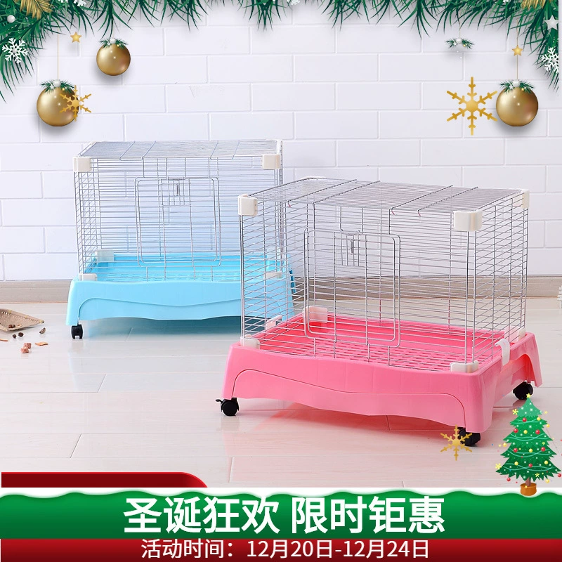 Кролик с выдвижным ящиком для домашних животных маленький кролик-голландская свинья двухэтажная вилла кролик-клетка голландская свинья выше без забора