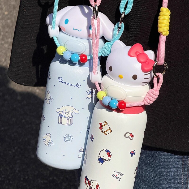 HelloKitty可爱保温杯女生新款2025高颜值水杯上学办公室便携杯子|undefined
