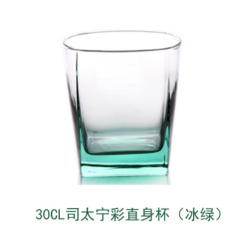 Lemeiya colorido taza de vidrio taza de beber colorido copa de vino hogar taza de jugo taza de leche taza cuadrada