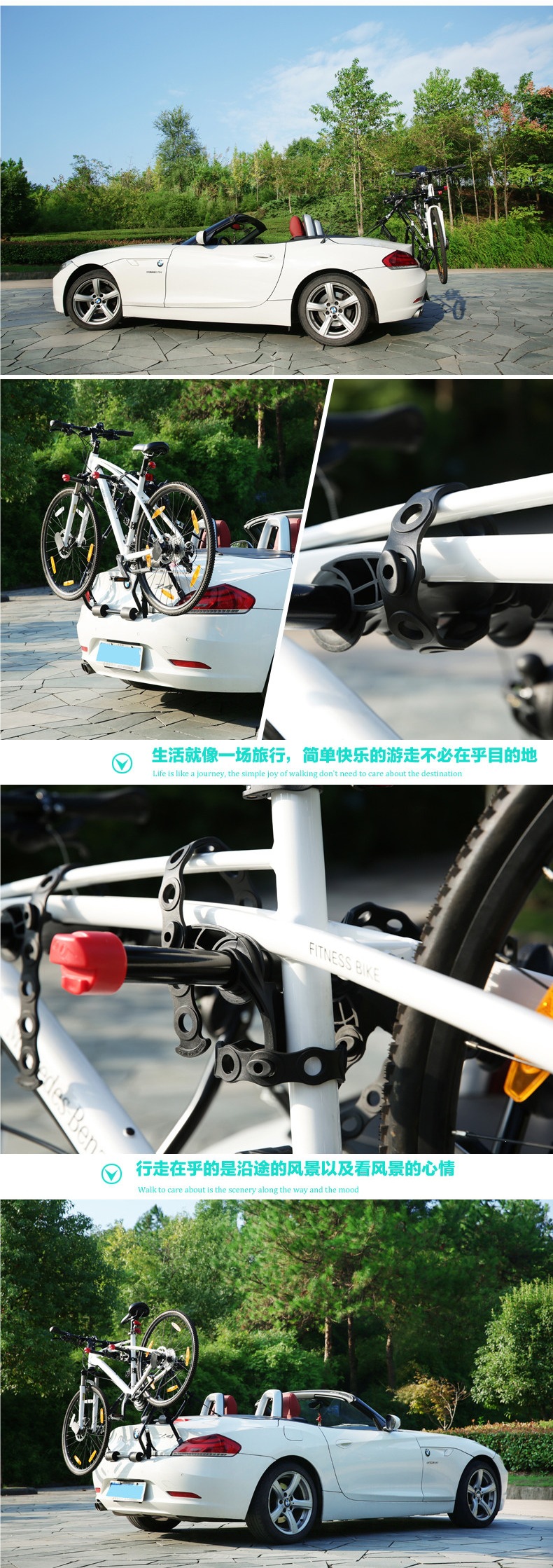 Taiwan ZENTORACK car-mounted bicycle rack rear-mounted rack for SUV and sedan trunks