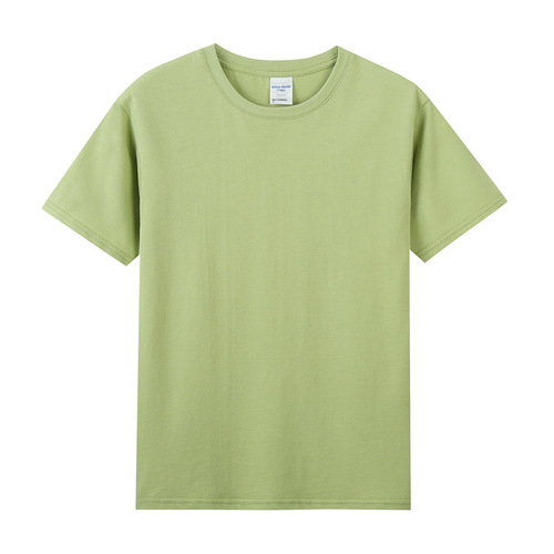 Custom printed LOGO 210g 40-packs pure cotton advertising T-shirts for summer wear, chain store employee short-sleeve workwear, made to order