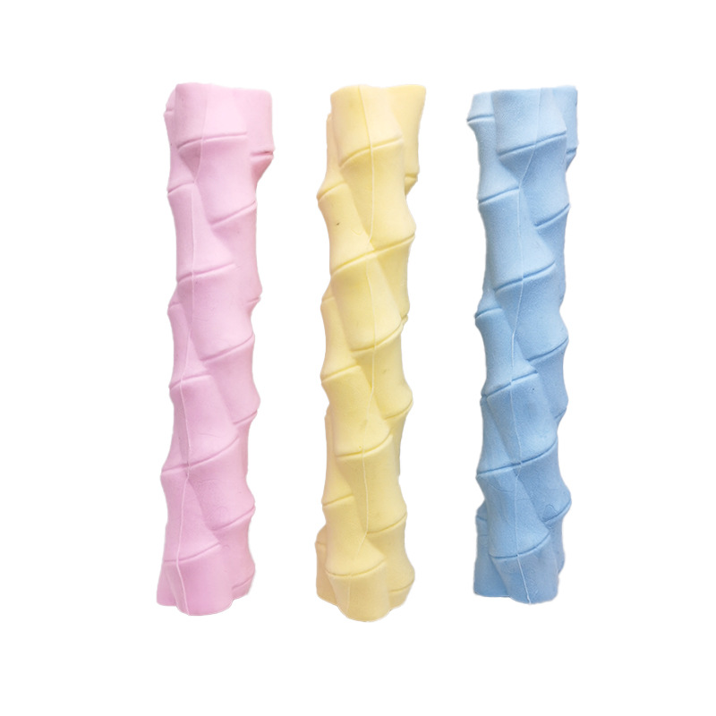 Transfronterizo nuevo juguete para perros espuma TPR mordedura palo hueso macaron color leche sabor suministros para mascotas