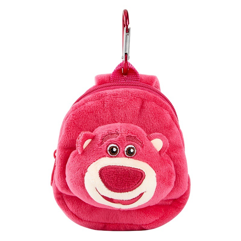 Monedero de Peluche de Lotso de Disney, Mini Monedero de Dibujos Animados, Bonito y con Tres Ojos, Venta al por Mayor