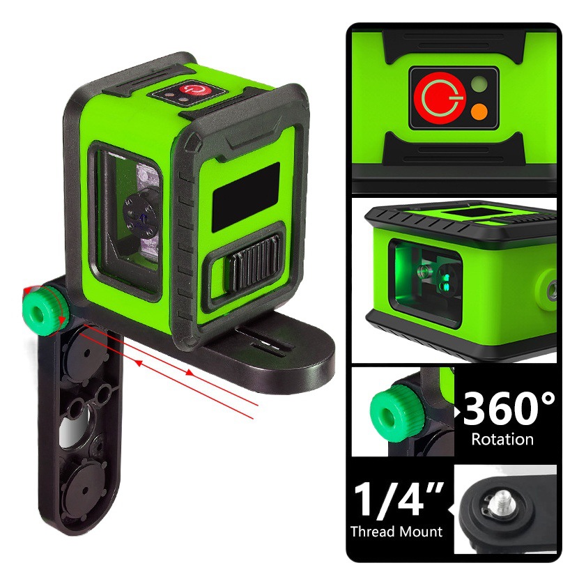 Hilda láser nivel infrarrojo portátil mini pequeña luz verde 2-alambre proyector medidor de nivel de alta precisión