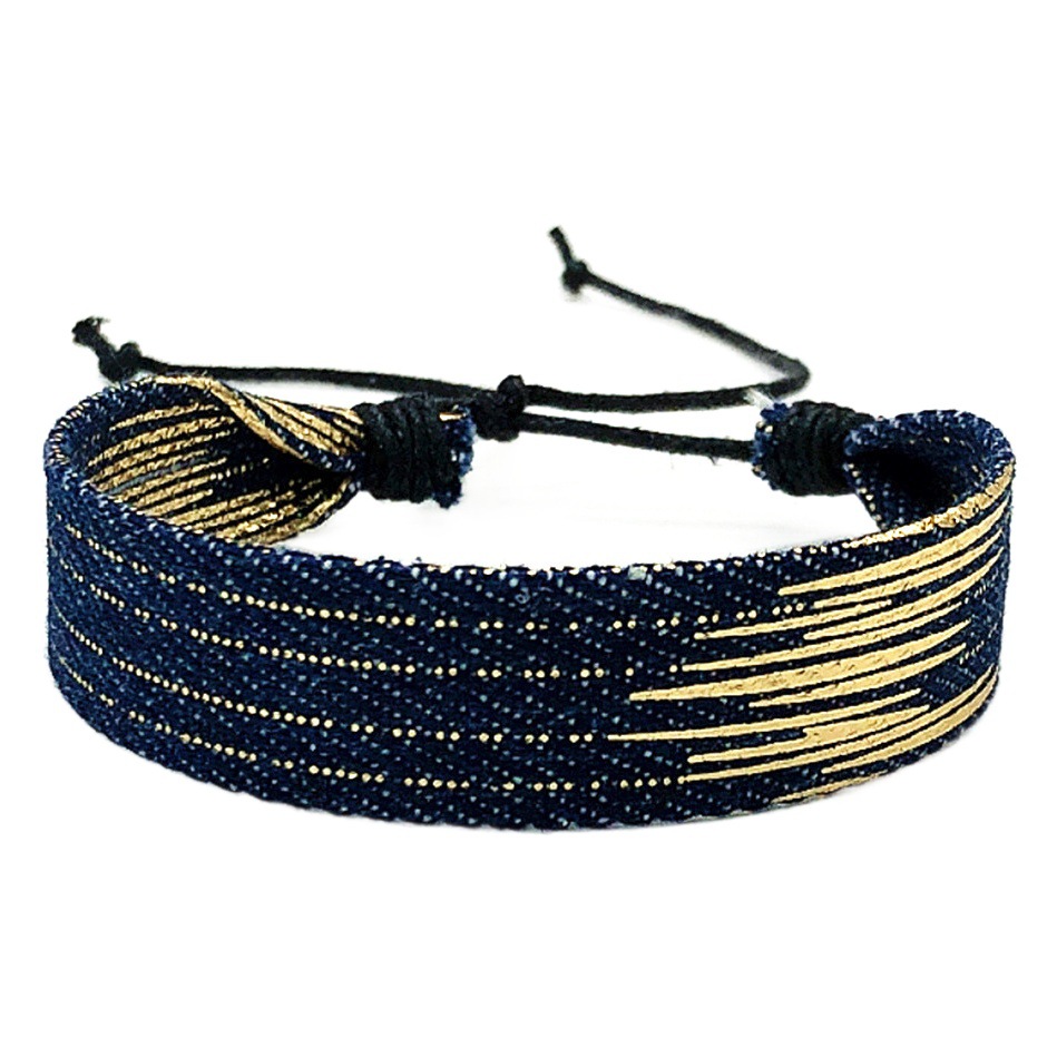 New European and American Amazon simple artistic style fresh star denim woven bracelet bracelet jewelry wholesale