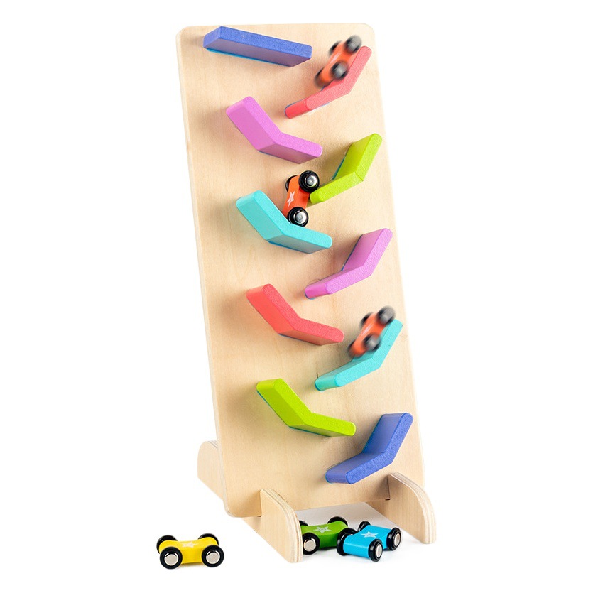 Niños multi-capa de doble cara pista planeador juguete inercia deslizamiento coche de carreras diapositiva coche de carreras de la diversión