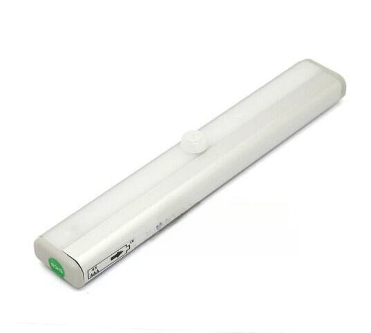 L0406 USB может заряжать 800мАч 10LED инфракрасный датчик тела лампа шкаф маленький ночник длинная алюминиевая полоса лампа