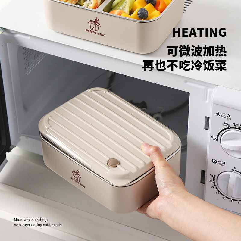 304 ステンレス鋼電子レンジ弁当箱和風高価値学生弁当箱学生卸売|undefined