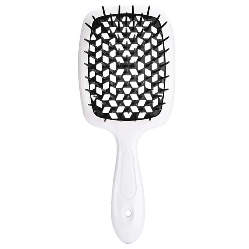 Scalp massaging paddle brush, lightweight detangling, volume‑adding