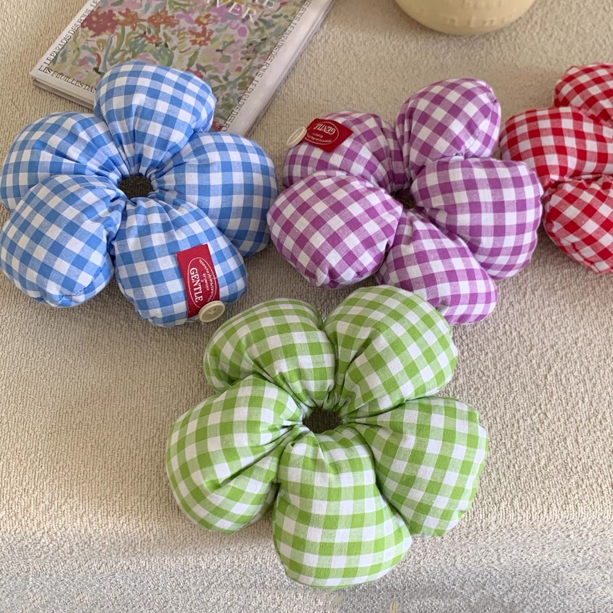 Corrugado de dopamina, lazo para el cabello del intestino grueso, sentido avanzado, flor, cuerda para el cabello, lazo para el cabello, nuevo tocado para niñas y niños