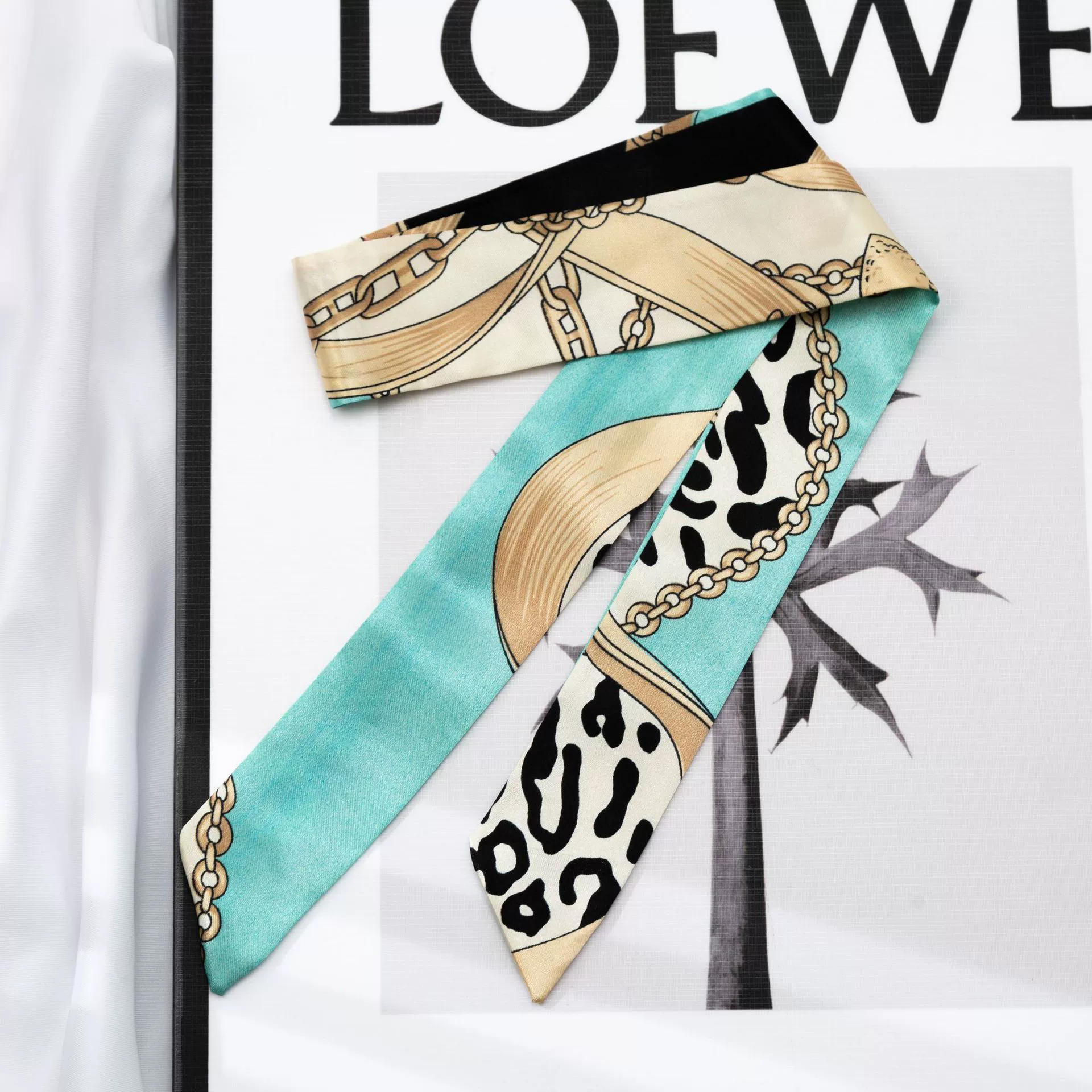Silk Scarf Hairband (Suhang) long streamer 89×3.8 cm, lightweight gift box option