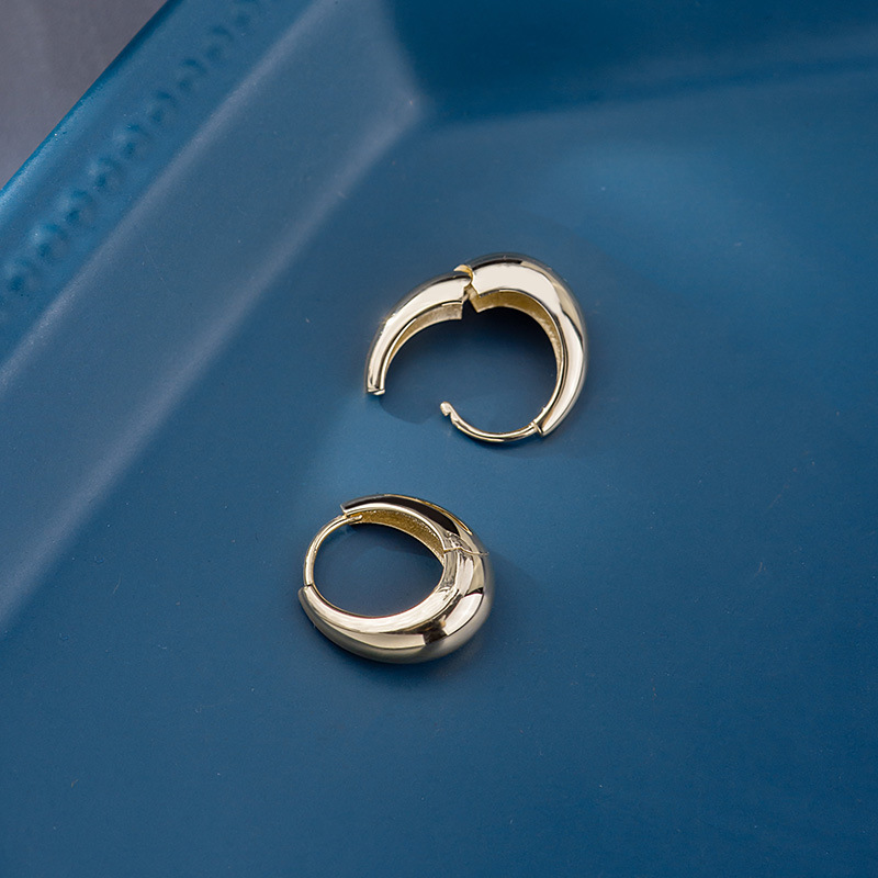 14K Pure Gold, 18K Pure Gold Material 14-days Customized 14K Pure Gold 18K Pure Gold U Shape Hoop Earrings