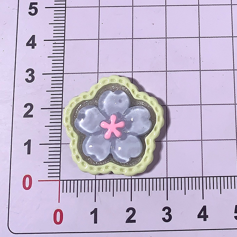 Doble capa de brillo fino accesorios de resina de flor pequeña caja de teléfono celular crema pegamento DIY cabello cabeza cuerda taza de agua material colgante hebilla de zapatos