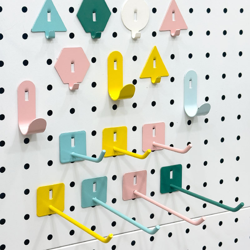 Hole Board Accessories Hook Round Hole Special Storage Rack Hardware Universal Desk Rack Daquan Diy Storage Basket Magnetic Suction