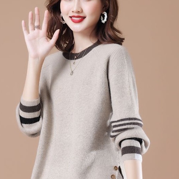 Women's Inner Wear 2025 Loose Sweater Outer Wear New Style Top Fashionable Autumn and Winter Low-Neck Short Knitted Bottoming Shirt Others