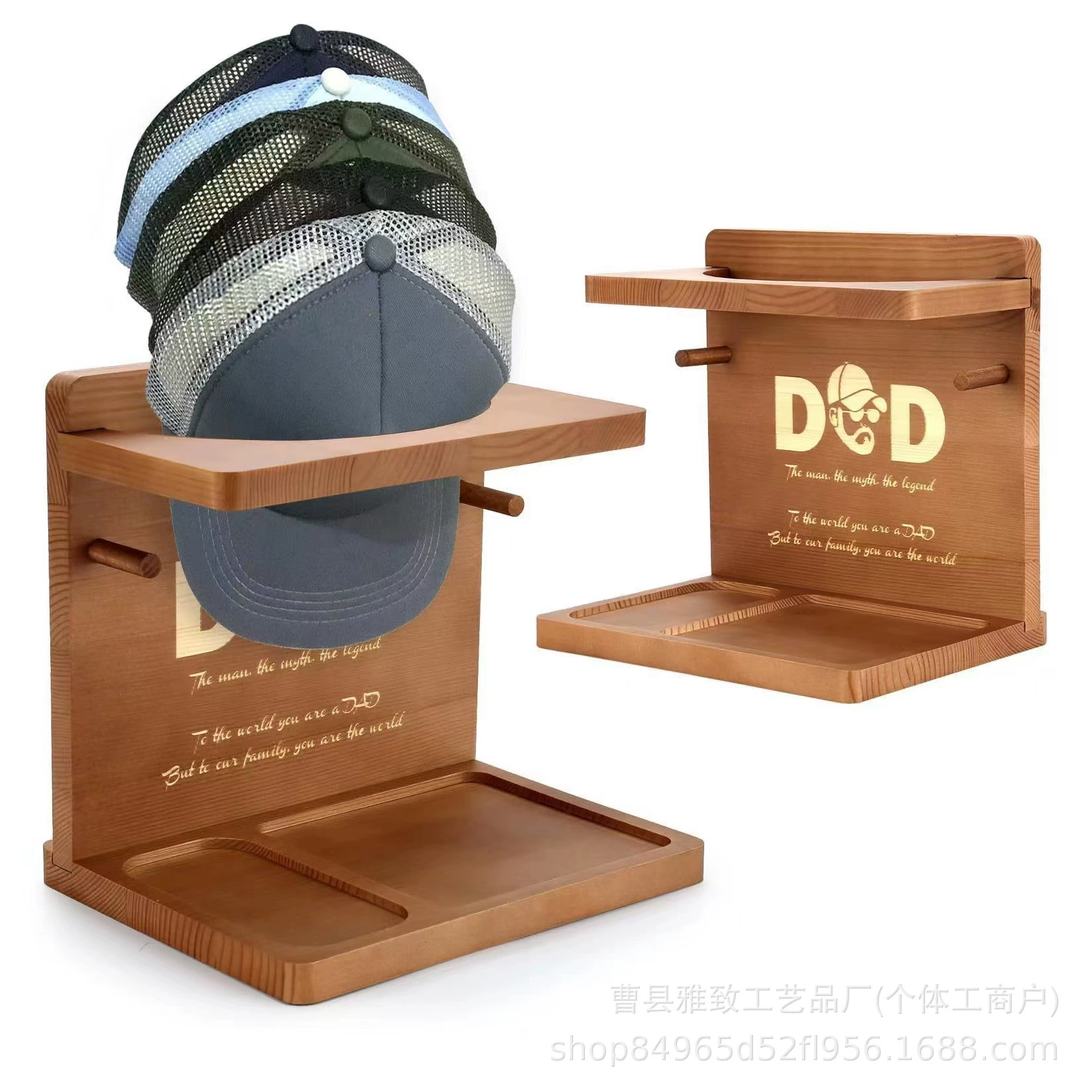 Дом из цельного дерева настольная шапка для хранения стойка торгового центра шапка шапка полка многоцелевой деревянная полка бейсболка