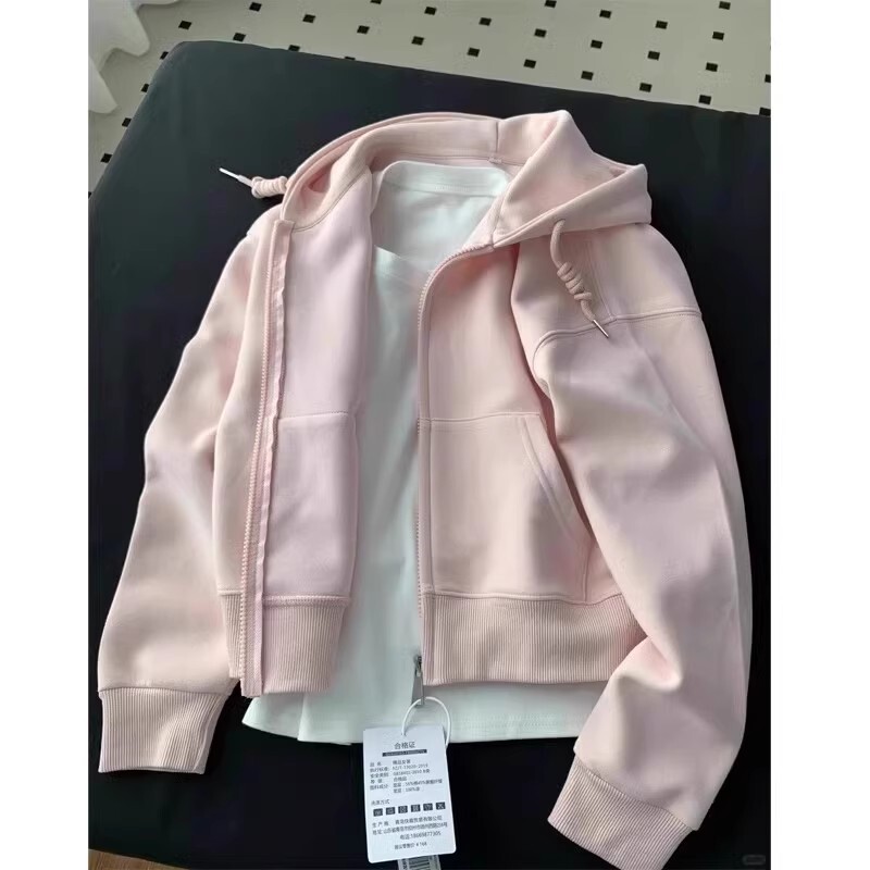 藏青色外套女款春秋短款上衣连帽卫衣棒球服开秋穿搭2025新款秋装|undefined
