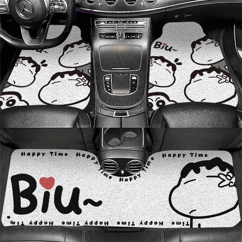 Cross-border TEMU delivery of Crayon Shin-chan car floor mats, thickened silk loop mats, non-slip, dirt-resistant, cuttable, wear-resistant floor mats
