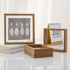 Transparent solid wood picture frame, solid wood mirror frame, 6-inch and 8-inch pressed flower double-sided glass picture frame album DIY specimen frame