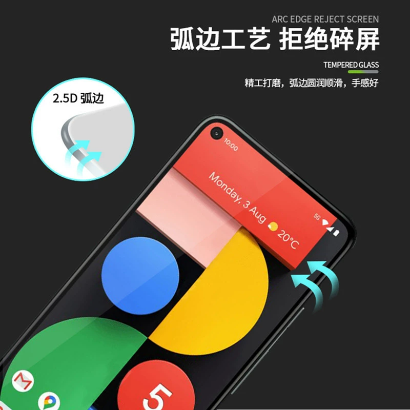 Подходит для Google 9A полноэкранной печати термостекло Pixel8 Pro изогнутая поверхность полное клею электроникарирование защитное стекло наклейка