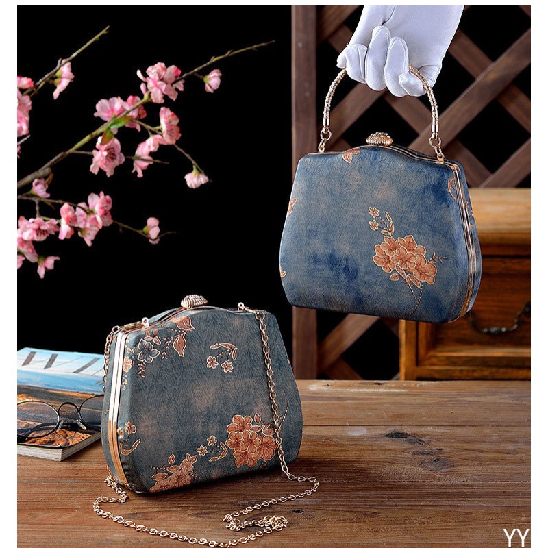 复古中国风汉服古风手提包女搭配穿旗袍的包民国风小包包中式手包