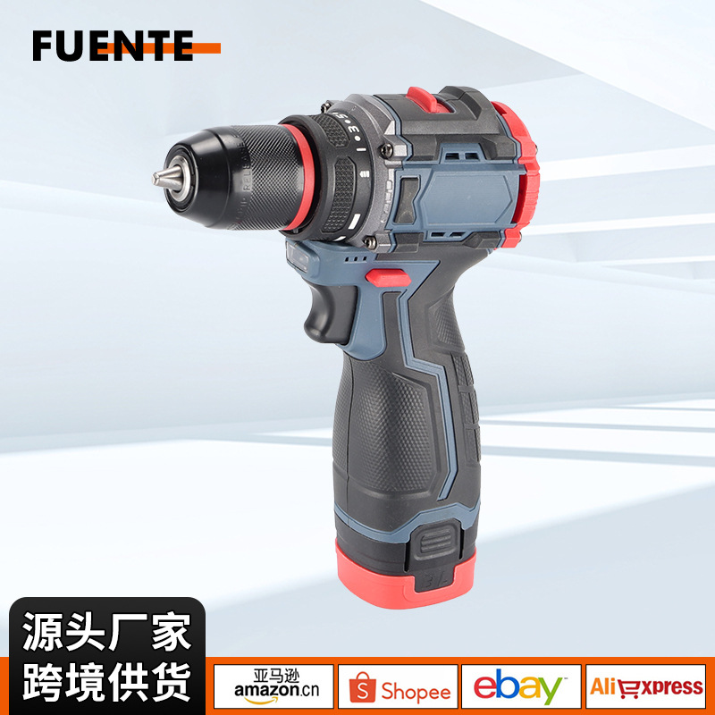 跨境充电式锂电钻外贸便携式多功能16.8v小钢炮手电钻无刷手枪钻