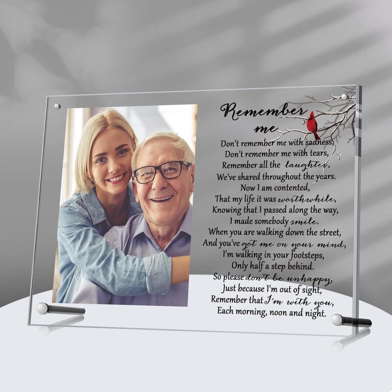 Acrylic photo frame frameless magnetic photo frame funeral gift commemorative photo frame for lovers in Heaven Acrylic photo frame frameless magnetic photo frame funeral gift commemorative photo frame for lovers in Heaven