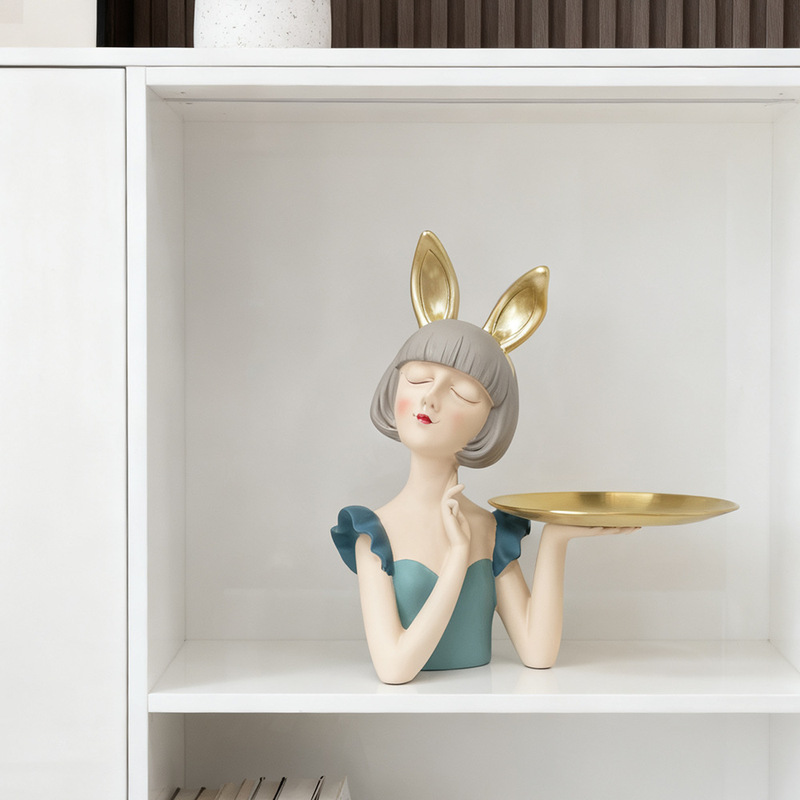 Simple Modern Tray Girl Figurine Creative Living Room Tv Cabinet Entryway Tabletop Home Decoration Housewarming Gift Simple Modern Tray Girl Figurine Creative Living Room Tv Cabinet Entryway Tabletop Home Decoration Housewarming Gift