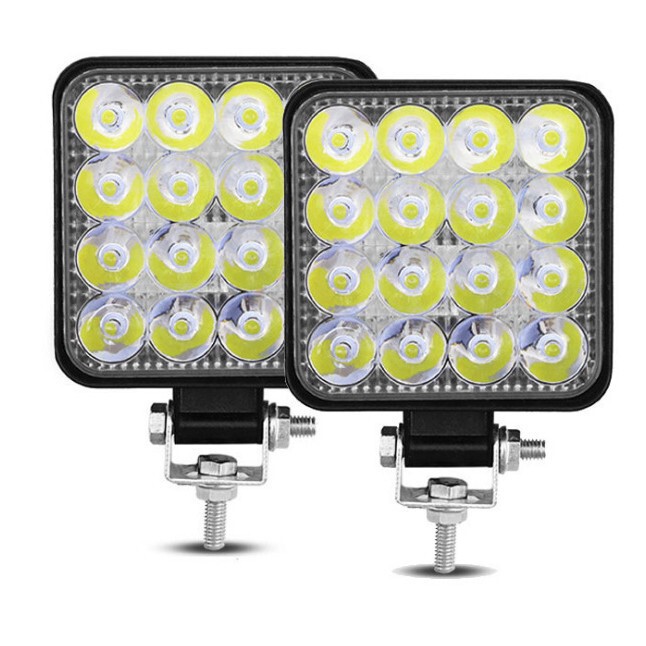 Car LED work light mini square 16 light 48W auxiliary light modified headlight spotlight headlight Car LED work light mini square 16 light 48W auxiliary light modified headlight spotlight headlight