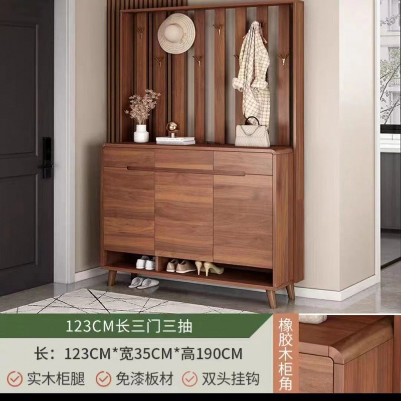 实木鞋柜家用门口新款爆款室内入户收纳储物柜玄关柜一体鞋架|undefined
