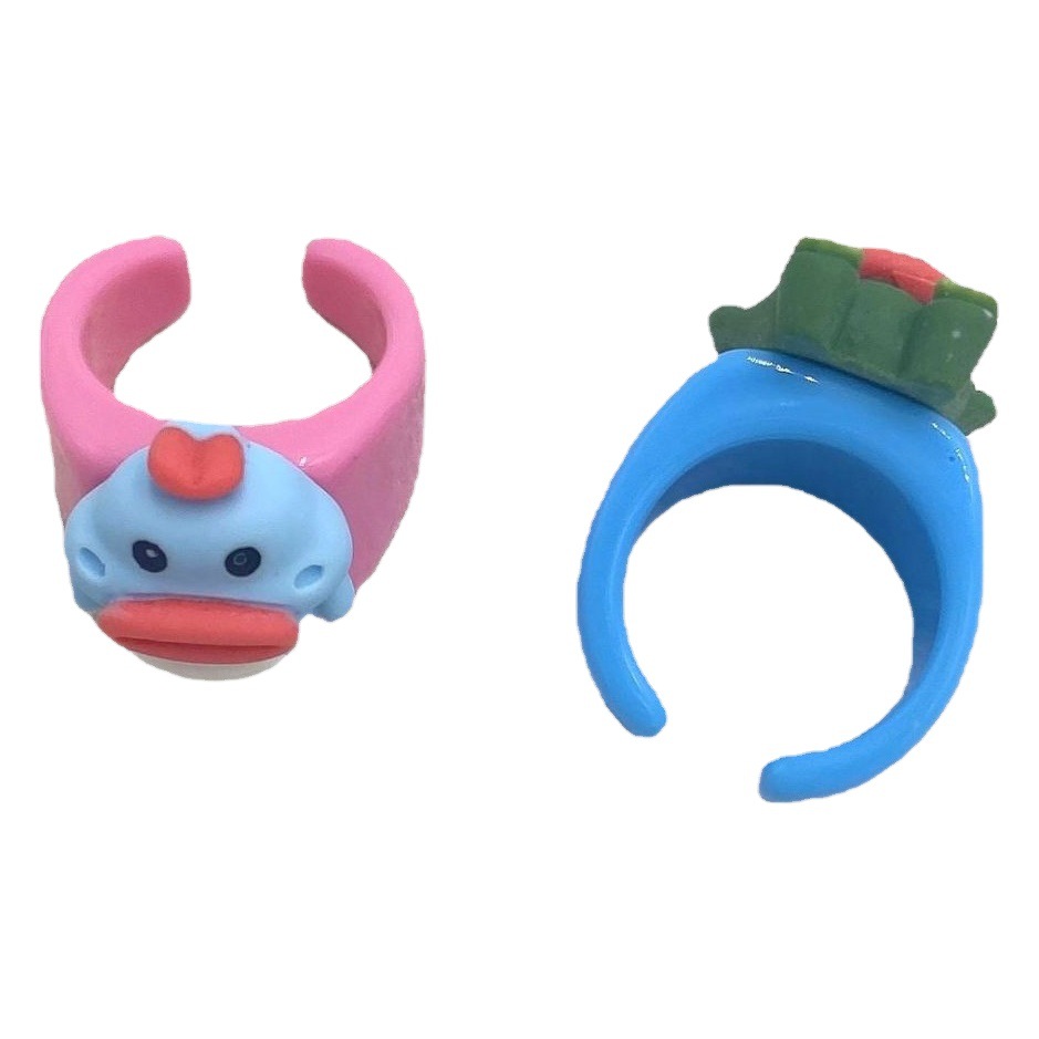 Nuevo anillo de monstruo divertido de dibujos animados personalizado lindo divertido anillo fresco de moda anillo de pareja nicho nueva resina
