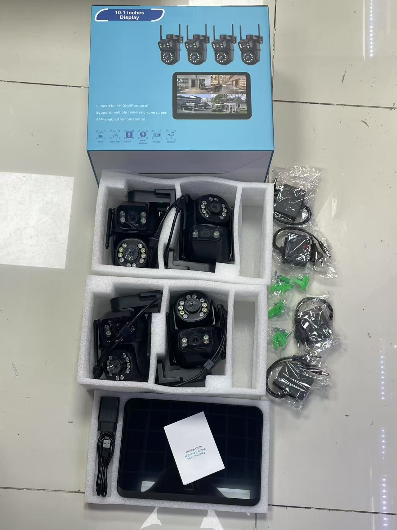 ICSEE 8MP WiFi NVR Seti Çift Lens PTZ IP Kamera 8CH Akıllı Ev Gece Görüşü