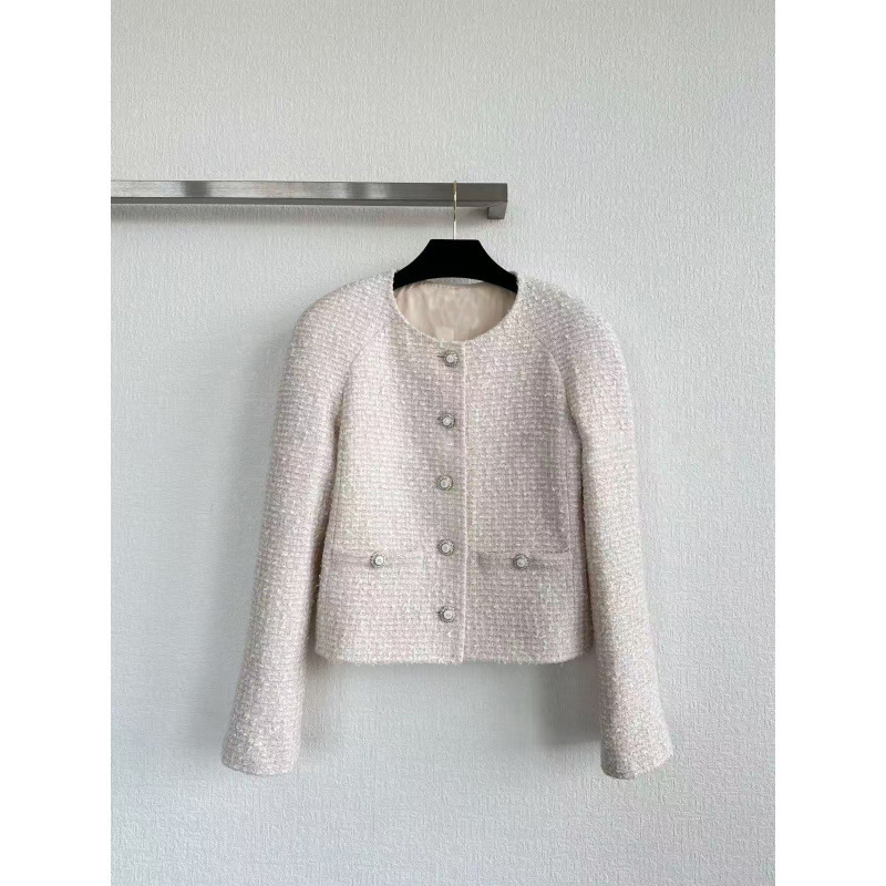 Shenzhen Nanyou Goods~26 Early Spring New Small Fragrant Round Neck Woolen Jacket