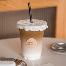 咖啡奶茶杯子一次性带盖塑料商用自制饮料饮品打包外带杯水杯