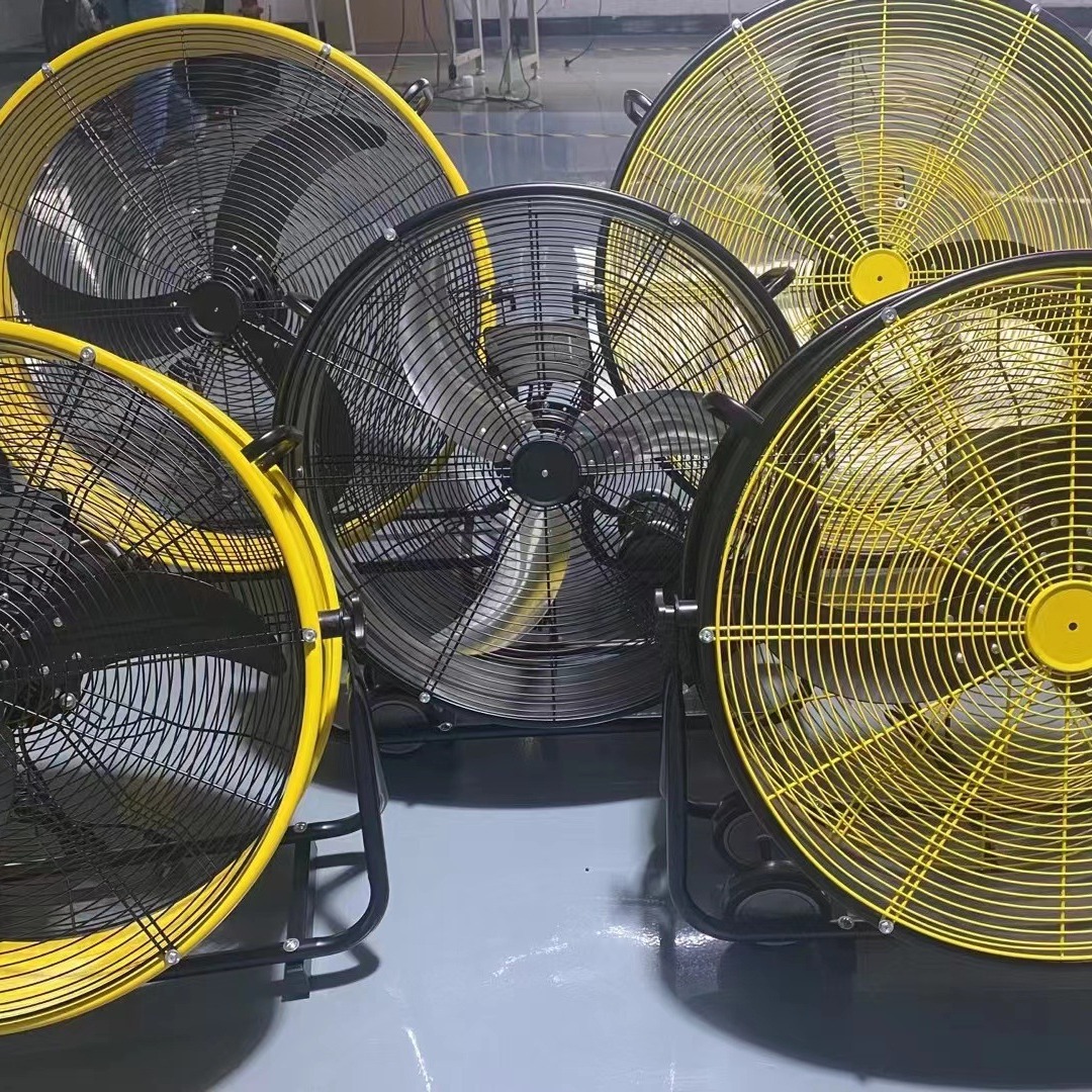 工业移动风扇直流变频圆筒风机台式商用工厂趴地扇仓库厨房抽风机