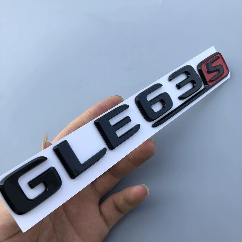 Suitable For New Mercedes-Benz C63S Car E63 Rear Tail Emblem GLE63 Modified GLC63 Logo Sticker Black_voghion.com
