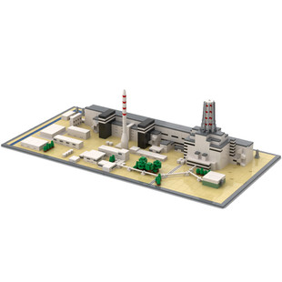 Moc-124446 Chernobyl Power Plant Building Toy Set 1488 Particle Count