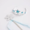 Star Crown + Snowflake Streamer Fairy Stick [Blue]