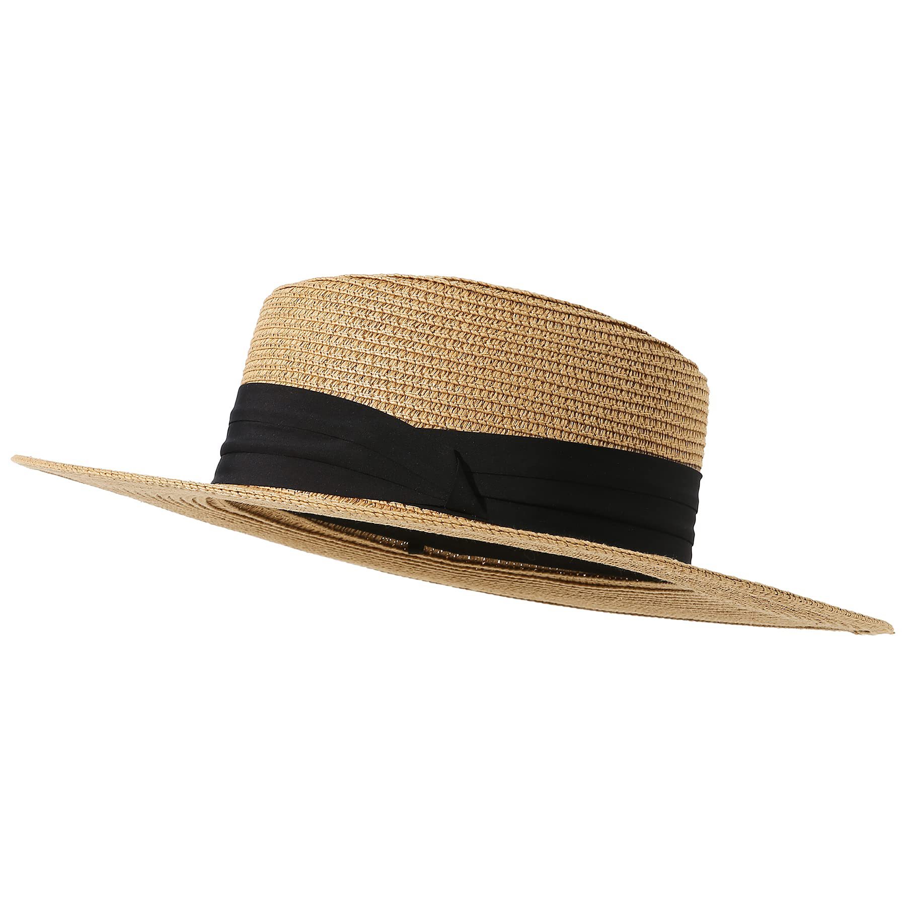 1219g Weight Sun Hat Hats Type Outdoor, Beach Occasion Straw Material Solid Color Pattern Spring&Summer Season Women's Gender Basic, Hawaiian, Vacation Style Short Brim Rim Women's Basic Hawaiian Vacation Solid Color Short Brim Sun Hat 7