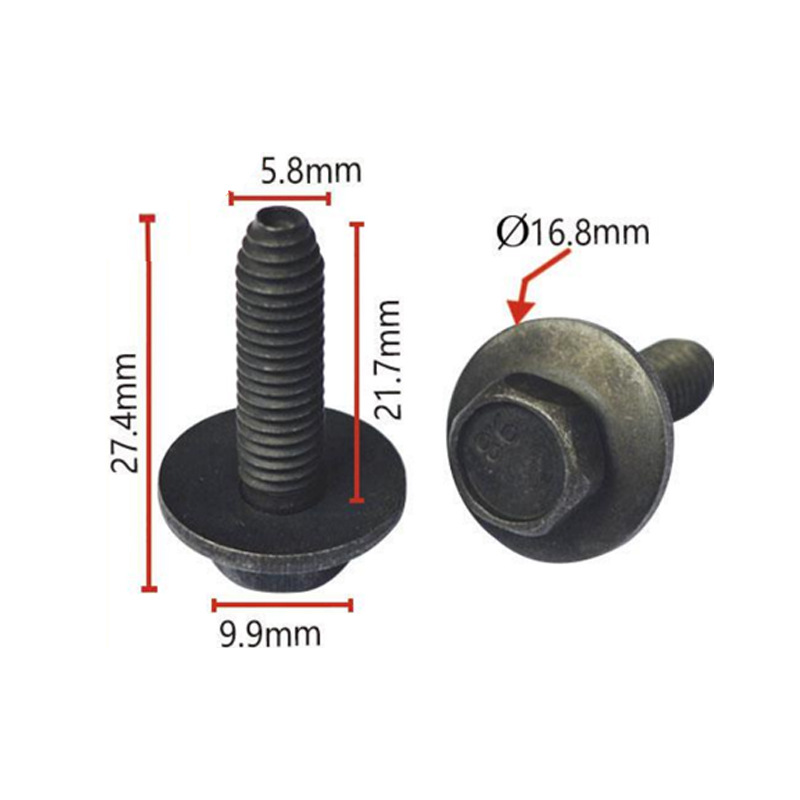 La fábrica de las piezas de automóvil de Xinyida suministra los tornillos autorroscantes hexagonales al por mayor J283 de las piezas de automóvil del metal