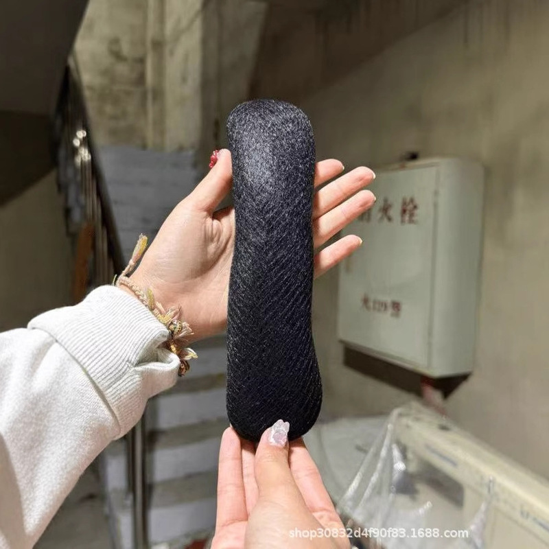 Soft Cranial Top Pad Hair Bag Affordable High Cranial Top Pad Hair Bag_ Pure Hair Style 23cm Long and 5cm Wide Soft Cranial Top Pad Hair Bag Affordable High Cranial Top Pad Hair Bag_ Pure Hair Style 23cm Long and 5cm Wide
