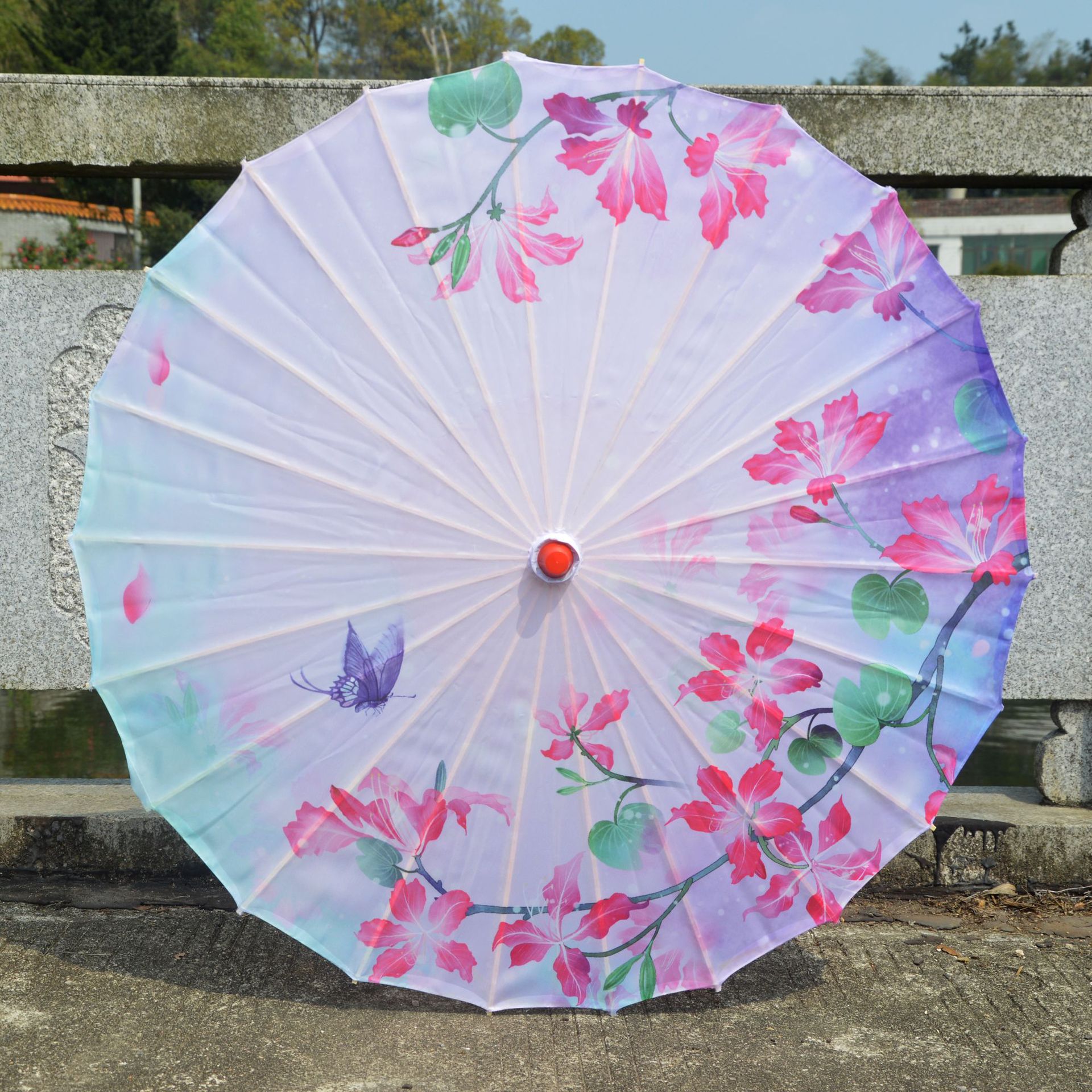 Directo de fábrica paraguas de papel aceitado techo paraguas decorativo femenino hecho a mano estilo antiguo danza hanfu paraguas de seda de estilo chino lote