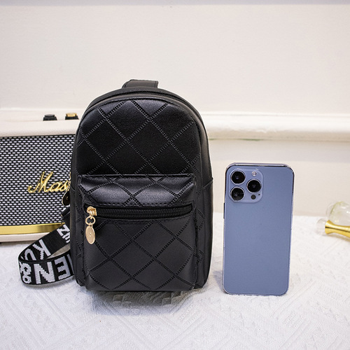 Women's chest bag shoulder bag bags  bags women's foreign trade wholesale rhombus waist bag shoulder bag one piece wholesale