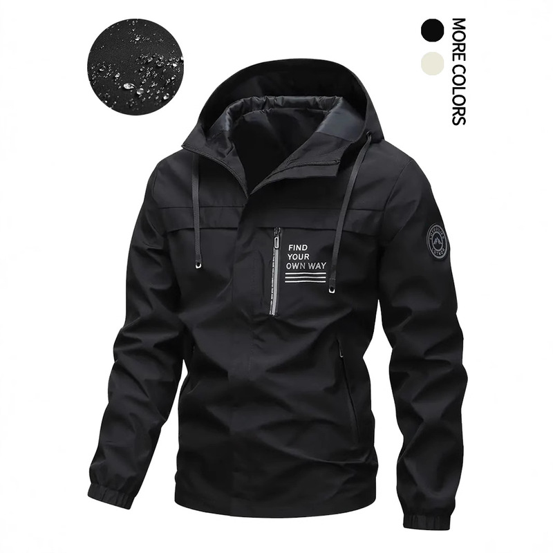Cross-Border Waterproof Jacket Men's New Trendy Brand Winter Jacket Men's Casual Outdoor Velvet Jacket Outdoor Jacket