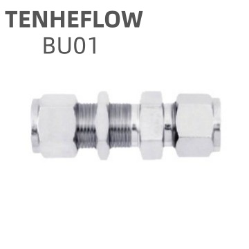 TENHEFLOW卡套管接头BU01 1/8穿板式外螺纹直通卡套由任接头
